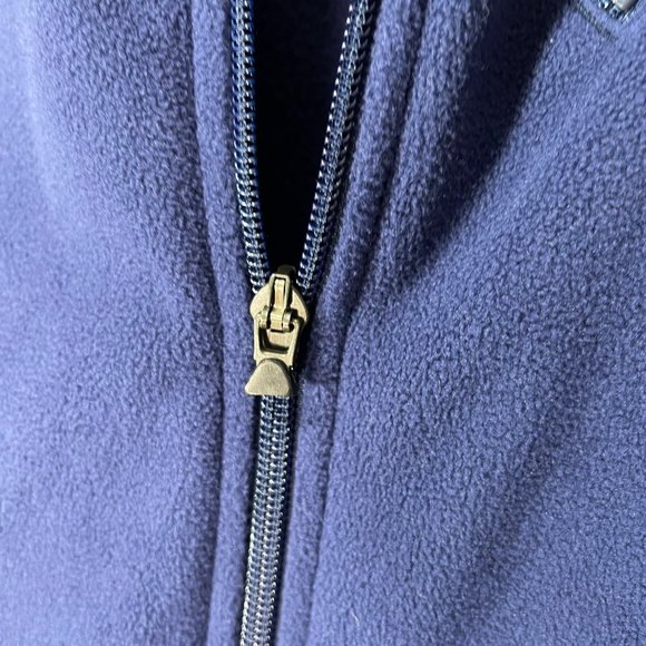 ADIDAS Women’s Fleece Vest Navy with Red Adidas Stripes Full Zip Size M - Picture 11 of 12